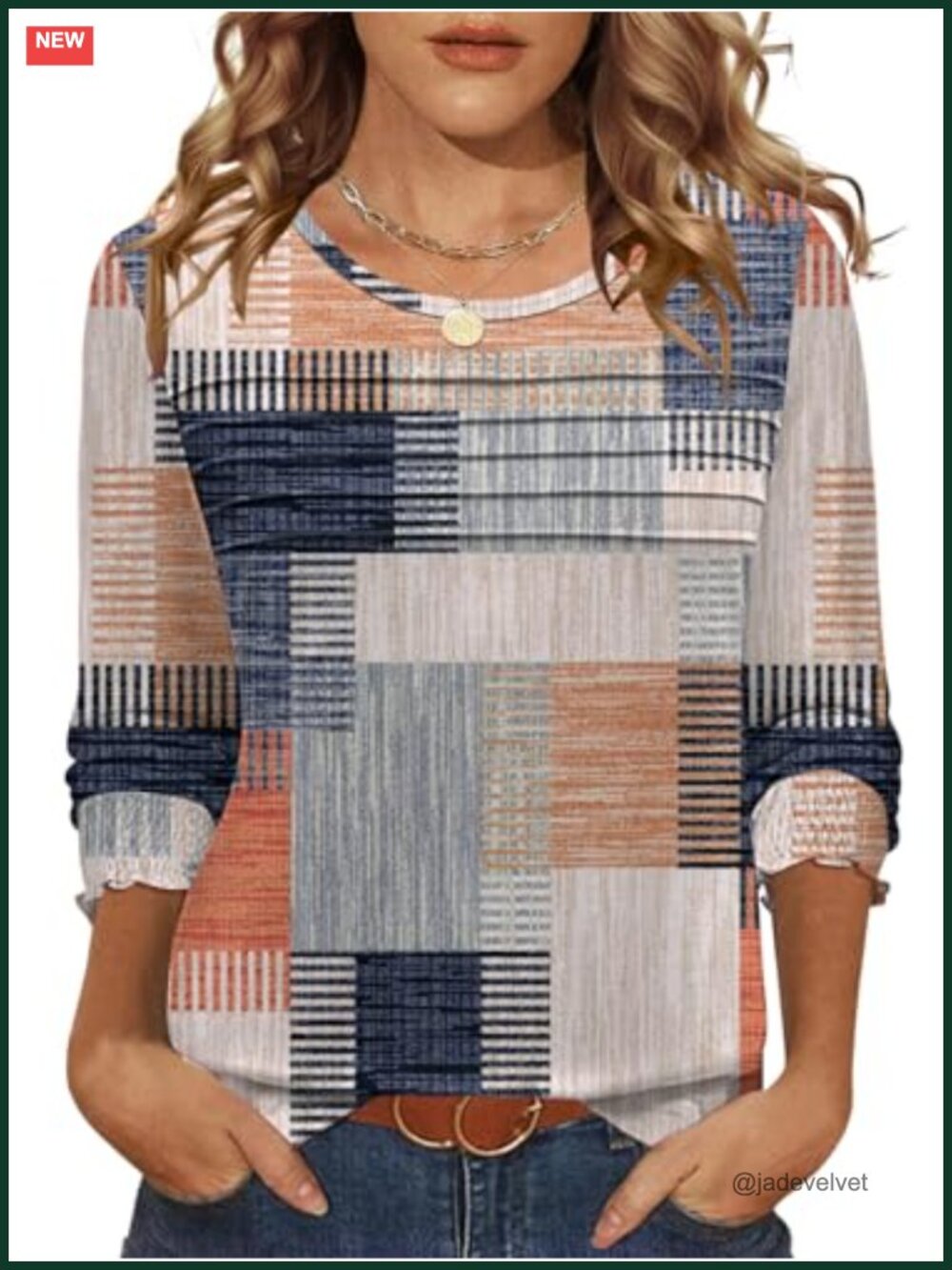 Womens Long Sleeve Tunic Top Pleated Crew Neck Blouse Dressy Casual Flowy